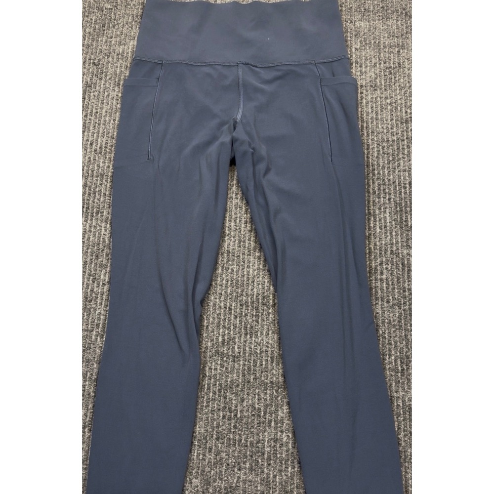Athleta Salutation 7/8 Stash Pocket Tight Slate Blue Powervita Leggings XS